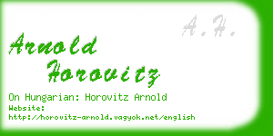 arnold horovitz business card